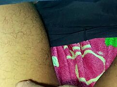 skinny tall tanned teen brunette with monster cock masturbates her tight pussy at home