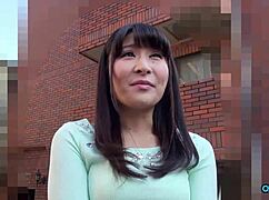 Brunette Toys Asian Pussy for Thick Cock Creampie