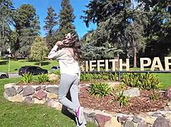 Aubry Babcock's sloppy girlfriend blowjob at Hollywood sign? 