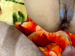 Desi college girl's hairy pussy creampie - can you handle the juicy overflow?