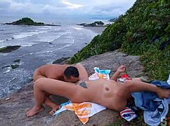 hot blonde gets assfucked outdoors on beach by surfer as i secretly film her juicy pussy and anal pounding up close