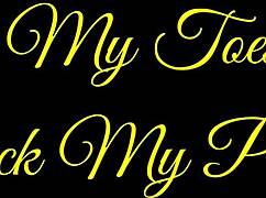 Hey lick these toes then slam deep into my shaved milf pussy hard