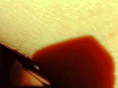 mature aunt flashes her huge pussy lips for the camera