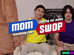 Exotic Step Moms Blindfold Boys Tease with Big Tits in Wild Momswop Orgy!