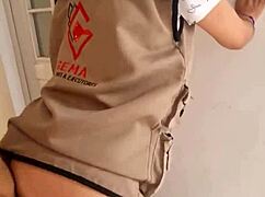 colombian engineer nataly rides boss cock doggy before work cum on perfect ass