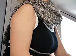 Naughty Slut Fingers Pussy Wild In Crowded Train!