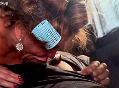 Picked up curvy granny rides anal on stranger's cock publicly