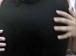 stripping mature mexican milf doña mary naked in bedroom after hubby leaves