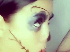 oh god this halloween blowjob was insane deepthroat n she swallowed all teh cum shots for me!!