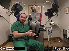 imagine doctor tampa forcing hitachi wand orgasm on tanned latina freshman kalani luana backstage