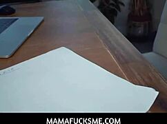 tattooed stepmom catches johnny jerking off mid-study n decides to help with her pussy