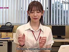 Japanese Slut Services Two Cocks with Creampie Finish - Subtitled