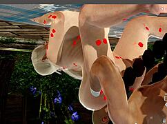 bold 3d hentai anime cartoon thrusts monster cocks in wild animation