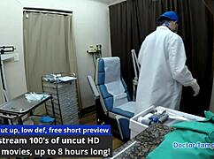 Dr Tampa Humiliates Rebel Wyatt's Pierced Nipples and Tits Backstage in Latex