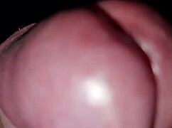 she gasps and moans over a huge cock close-up with massive cumshot