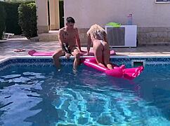 neighbor's hot milf bent over pool fucked doggy style deep?