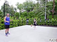 Petite Shy Blonde Sia Wood Fucks Hard For Basketball Team Dreams