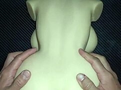 sally bent over desk takes doggystyle pounding ending in close-up creampie vagina fill