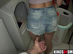 Fucking Step Sis Big Cock Laundry Time!