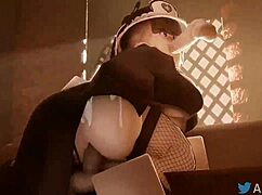 Roblox Egirl's Naughty Self Anal Tease with Cock Suck