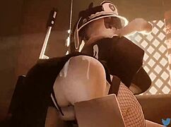 Roblox Egirl's Naughty Self Anal Tease with Cock Suck