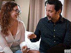 Sweet big tits teen student leana lovings seduces administrator for rough cock fuck