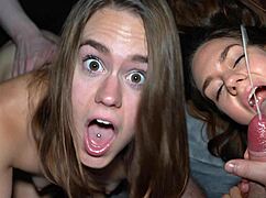 Skinny German Teen Slut Fucked Hard Takes Cumshot Facial in Mouth