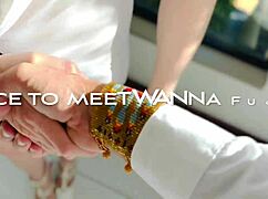 skinny blonde shaves her pussy then takes monster cock doggystyle creampie surprise