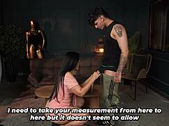 Milf Dressmaker Grips Client's Shocking 23cm Bulge Measurement