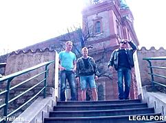 wow! lina arian gapes from first dp swallow