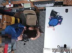 Petite brunette teen glasses caught felony theft fucked hardcore by old cop uniform hd