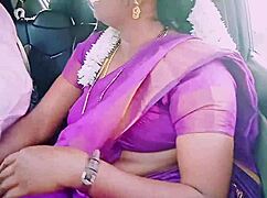 Indian Saree Housewife Dirty Talks Car Driver in Hot Ride