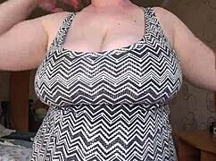 Whoa those big saggy BBW tits swing wild in horny close-up jiggle! 😍