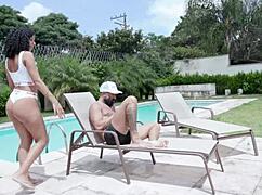 Big butt latina slave Nat takes Felipe Costa's monster BBC deep in interracial anal gaping