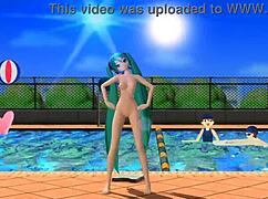 hatsune miku reveals her goddess big tits ass in full nude mod