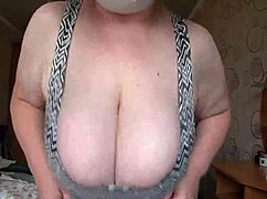 Whoa those big saggy BBW tits swing wild in horny close-up jiggle! 😍