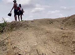 Chubby Girlfriend's Huge Ass and Tits Worshipped Deep in Forest Adventure