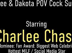 Busty Charlee Chase Dakota Charms Share Stiff Cock