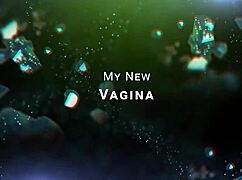 Stevie Moon strokes her new vagina in emotional solo masturbation