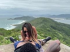 bareback outdoor pounding leaves slut's pussy overflowing with thick cum in public