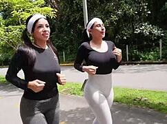 Trainer rams my ass while friend watches nearby