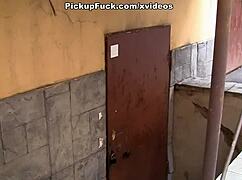 Girl in Skirt Sucks Pickup Dick Deep on Street Corner Outdoor Public Blowjob Reality First Counter Action!