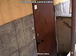 Girl in Skirt Sucks Pickup Dick Deep on Street Corner Outdoor Public Blowjob Reality First Counter Action!