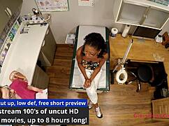 spy cam catches ebony college student nikki stars spreading for intense gyno exam by doctor at tampa university hidden hospital checkup