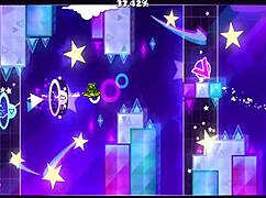 stargaze 100 geometry dash level with 1 coin monster challenge