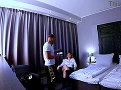 German Curvy Cougar Kathy's Big Ass and Bouncing Natural Tits in No Condom Pickup Casting Fuck