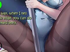 Asuna's hentai joi girlfriend experience edges you with big tits and monster cock ntr