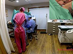 spy cam catches ebony college student nikki stars spreading for intense gyno exam by doctor at tampa university hidden hospital checkup