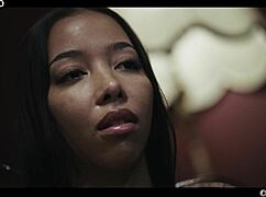 black vampire owns latina slave's fake tits in lezdom scissoring