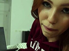 my little redhead stepsis sucks my cock deep will she let me fuck her tight pussy someday?